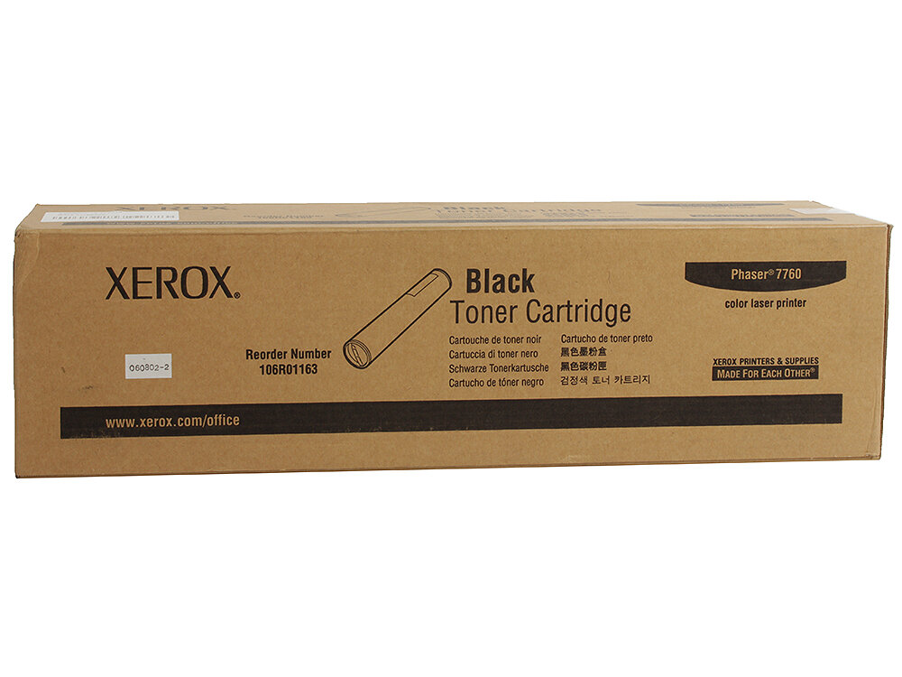 Картридж Xerox 106R01163 оригинальный чёрный для принтеров Xerox Phaser 7760