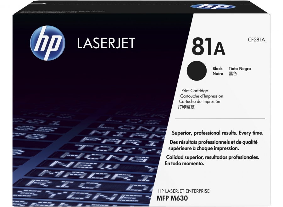 Картридж HP CF281A 81A оригинальный чёрный для принтеров HP Laserjet Enterprise MFP M630