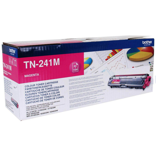 Картридж Brother TN-241M оригинальный красный для принтеров Brother HL-3140CW | Brother HL-3150CDW | Brother HL-3170CDW | Brother DCP-9020CDW | Brother MFC-4140CDW | Brother MFC-9330CDW | Brother MFC-9340CDW