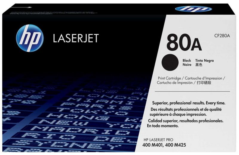 Картридж HP CF280A 80A оригинальный чёрный для принтеров HP LaserJet Pro 400 M401dn | HP LaserJet Pro 400 M401dw | HP LaserJet Pro 400 M401a | HP LaserJet Pro 400 M425dn | HP LaserJet Pro 400 M425dw | HP LaserJet Pro 400 M401d | HP LaserJet Pro 400 M401dn