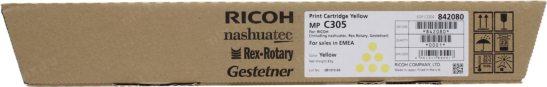 Картридж Ricoh 842080 MP C305 оригинальный