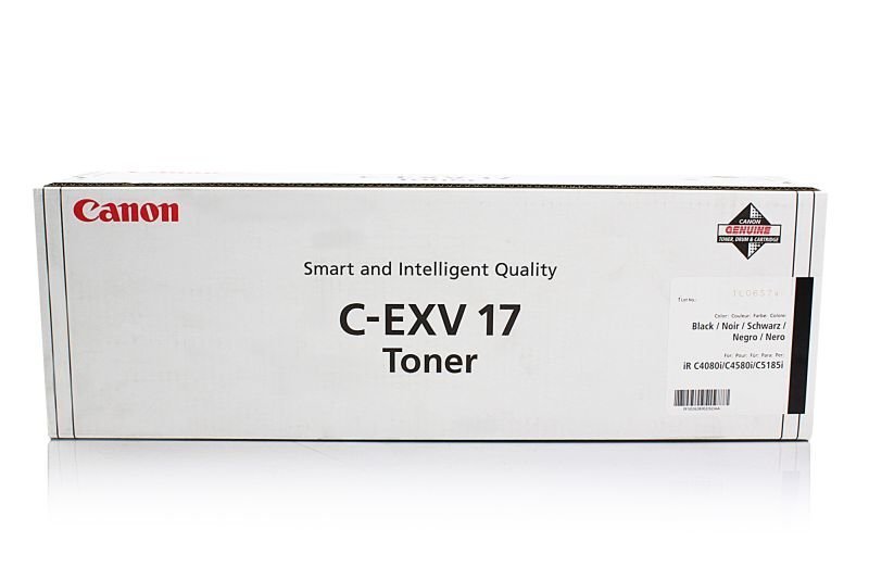 Картридж Canon 0262B002 C-EXV17Bk оригинальный чёрный для принтеров Canon CLC 4040 | Canon CLC 5151 | Canon iR C4080i | Canon iR C4580i | Canon iR C5185i