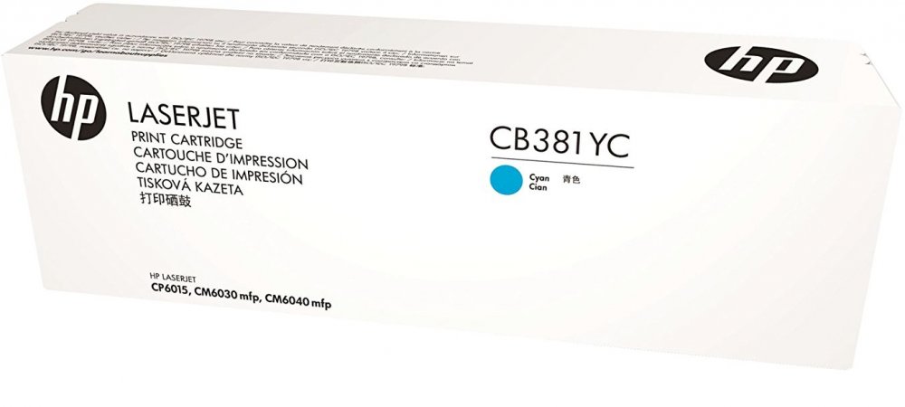 Картридж HP CB381YC оригинальный синий для принтеров HP LASERJET 6015 | HP LASERJET CM6030 mfp | HP LASERJET CM6040 mfp