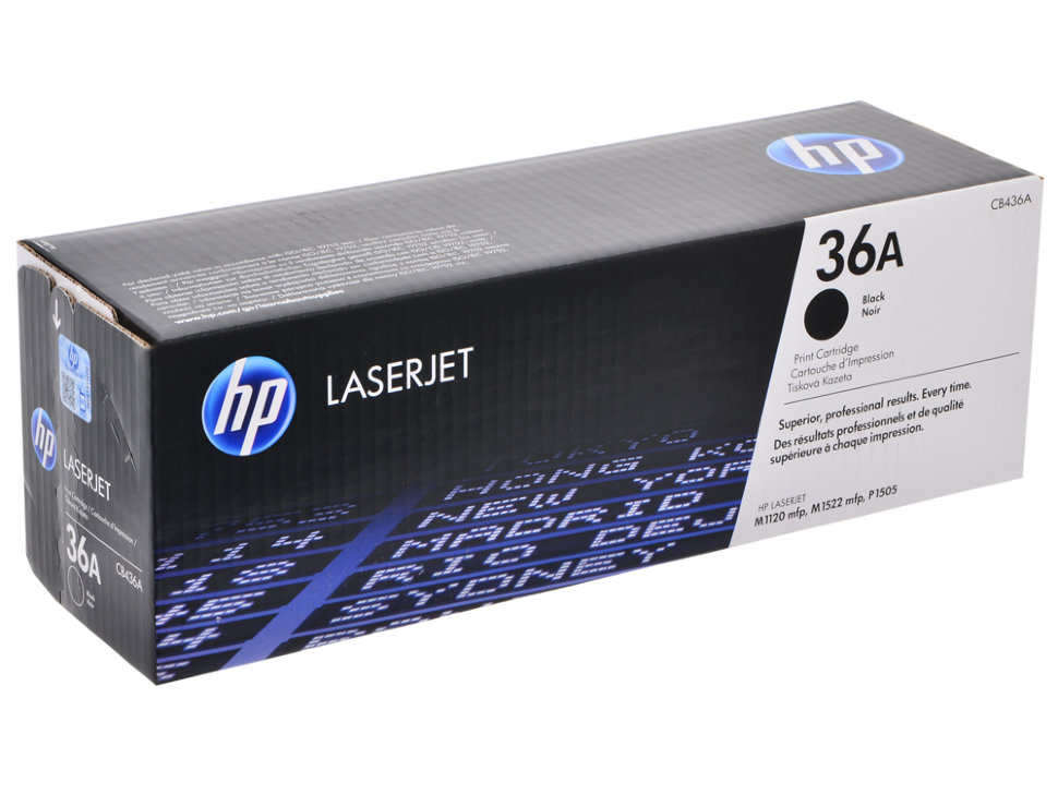 Картридж HP CB436A 36A оригинальный чёрный для принтеров HP LASERJET M1120 mfp | HP LASERJET M1522 mfp | HP LASERJET P1505