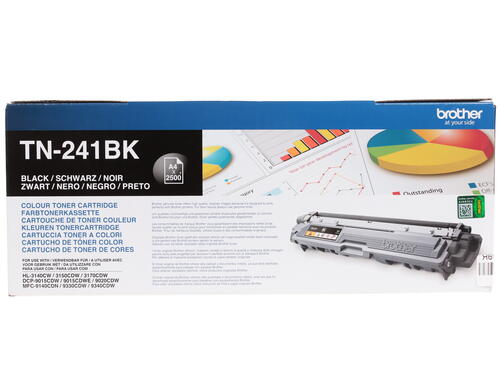 Картридж Brother TN-241BK оригинальный чёрный для принтеров Brother HL-3140CW | Brother HL-3150CDW | Brother HL-3170CDW | Brother DCP-9020CDW | Brother MFC-4140CDW | Brother MFC-9330CDW | Brother MFC-9340CDW