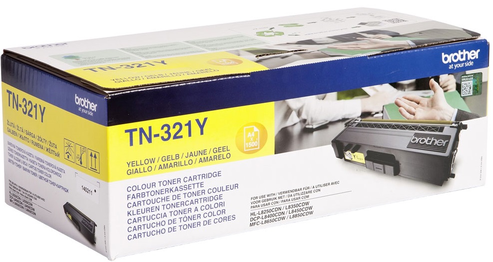 Картридж Brother TN-321Y оригинальный желтый для принтеров Brother HL-L8250CDN | Brother HL-L8350CDW | Brother DCP-L8400CDN | Brother DCP-L8450CDW | Brother MFC-L8650CDW | Brother MFC-L8850CDW