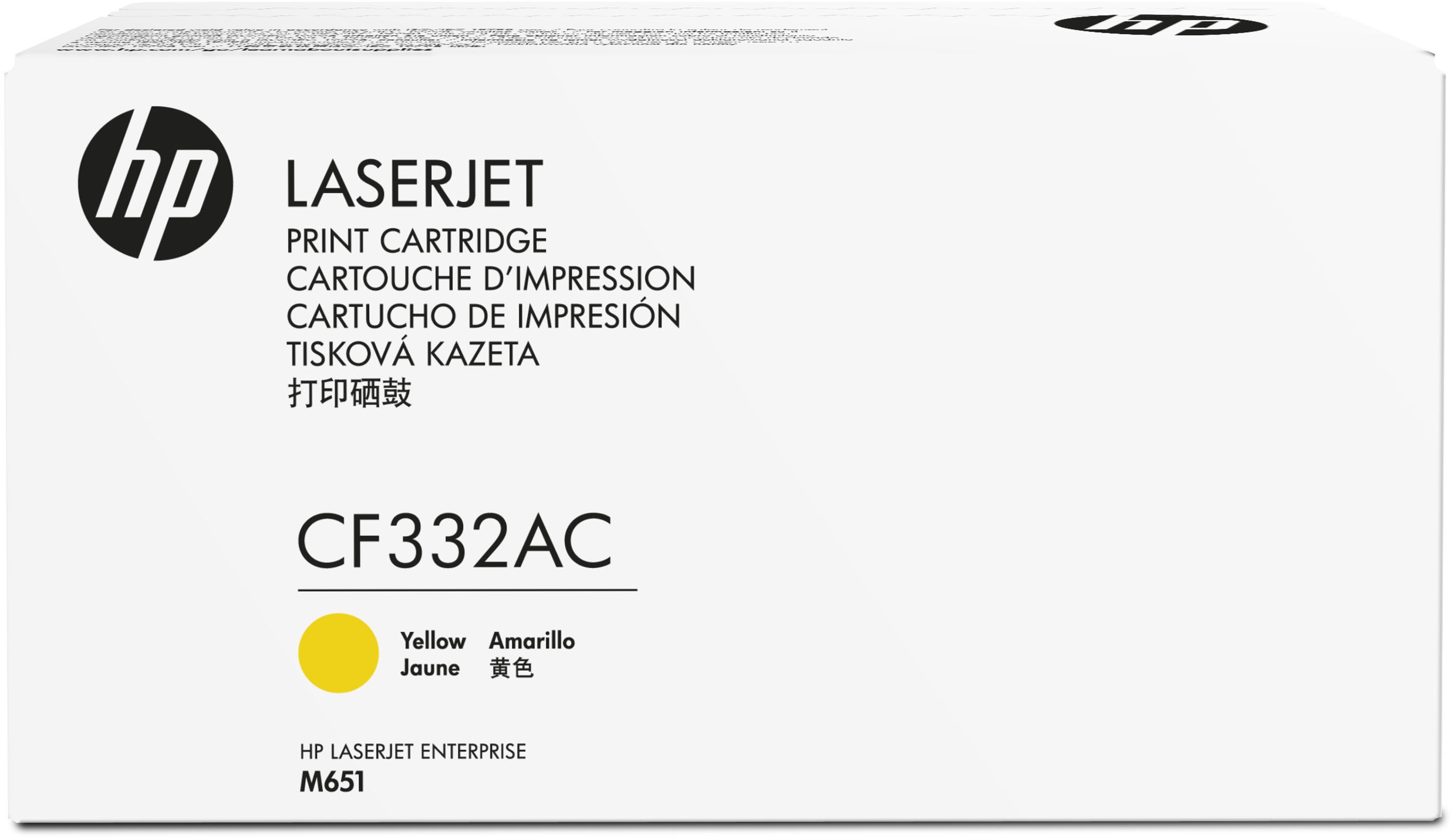 Картридж HP CF332AC оригинальный желтый для принтеров HP Laserjet Enterprise M651