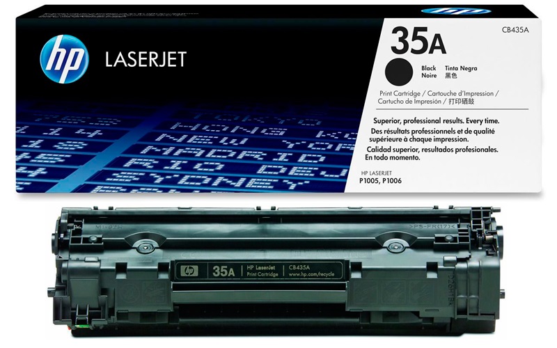 Картридж HP CB435A 35A оригинальный чёрный для принтеров HP LASERJET P1005 | HP LASERJET P1006