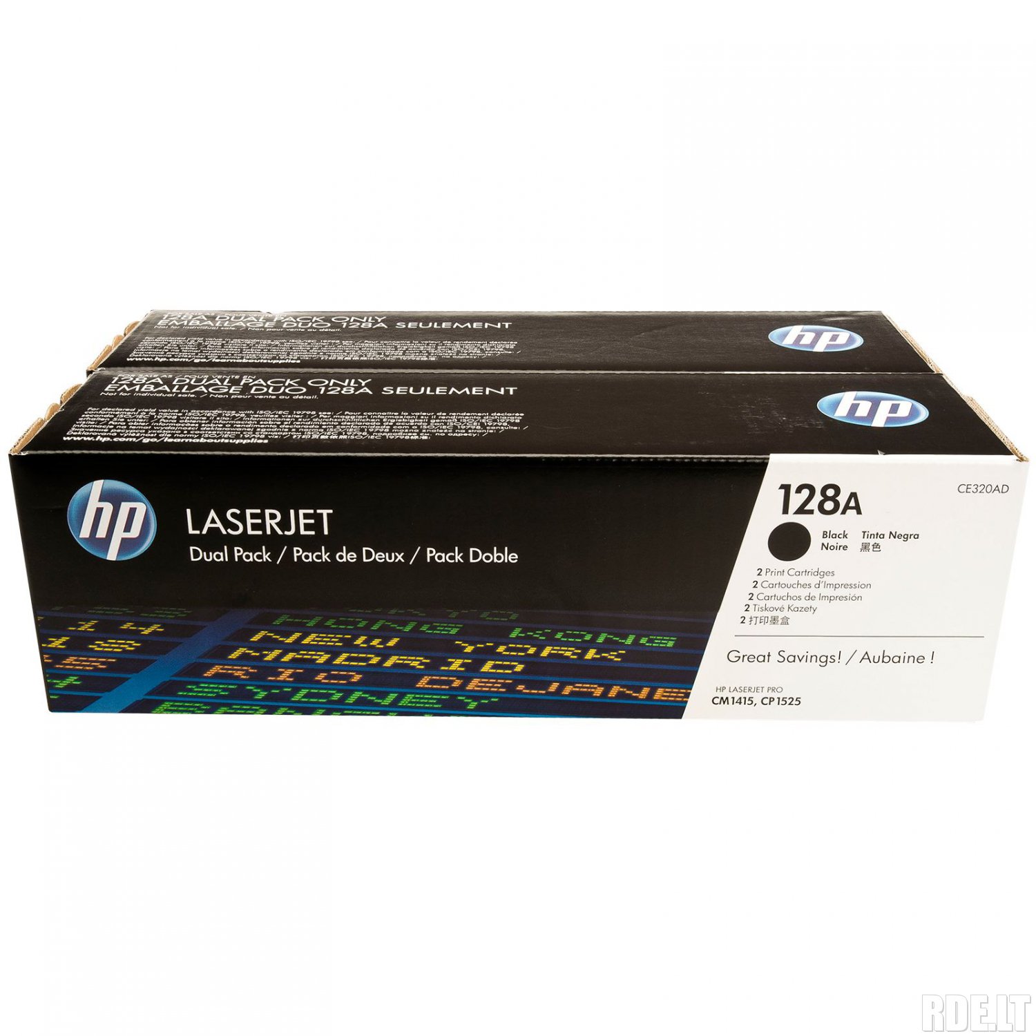 Комплект картриджей HP CE320AD 128A оригинальный чёрный для принтеров HP LASERJET PRO CM1415 | HP LASERJET PRO CP1525
