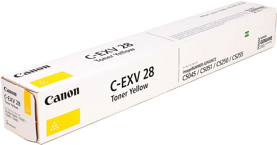 Картридж Canon 2801B002 C-EXV28Y оригинальный желтый для принтеров Canon imageRUNNER ADVANCE C5045 | Canon imageRUNNER ADVANCE C5051 | Canon imageRUNNER ADVANCE C5250 | Canon imageRUNNER ADVANCE C5255