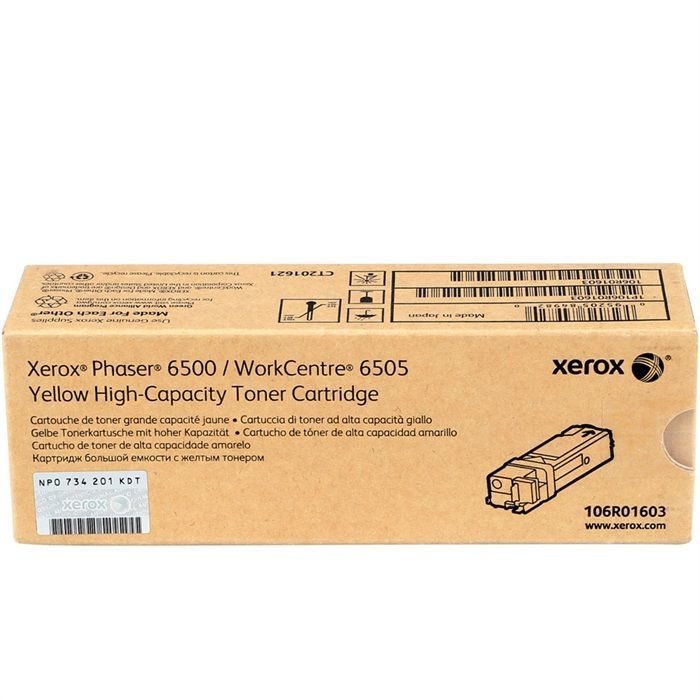 Картридж Xerox 106R01603 оригинальный желтый для принтеров Xerox Phaser 6500 | Xerox WorkCentre 6505