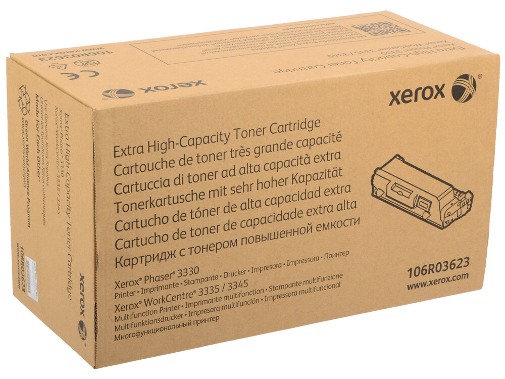 Картридж Xerox 106R03623 оригинальный чёрный для принтеров Xerox Phaser 3330 | Xerox WorkCentre 3335 | Xerox WorkCentre 3345