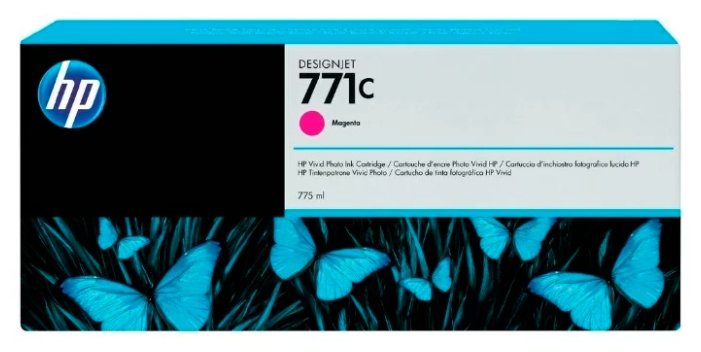Картридж HP B6Y09A 771C оригинальный красный для принтеров HP DesignJet Z6600 | HP DesignJet Z6800 | HP DesignJet Z6202