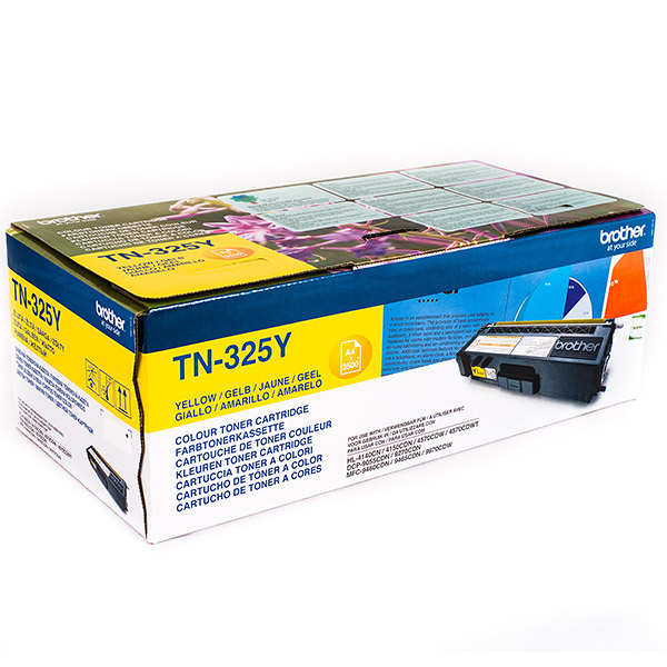 Картридж Brother TN-325Y оригинальный желтый для принтеров Brother HL-4150CDN | Brother HL-4570CDW | Brother HL-4570CDWT | Brother DCP-9055CDN | Brother MFC-9460CDN