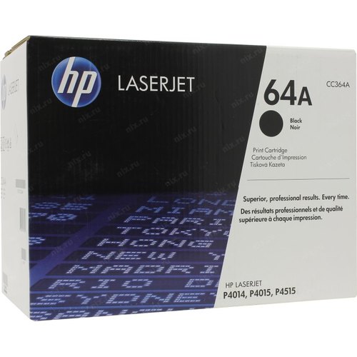 Картридж HP CC364A 64A оригинальный чёрный для принтеров HP LASERJET P4014 | HP LASERJET P4015 | HP LASERJET P4515