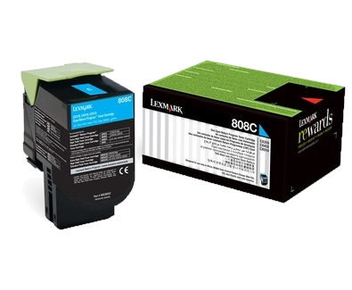 Картридж Lexmark 80C8XC0 808XC оригинальный синий для принтеров Lexmark CX510de | Lexmark CX510dhe | Lexmark CX510dthe