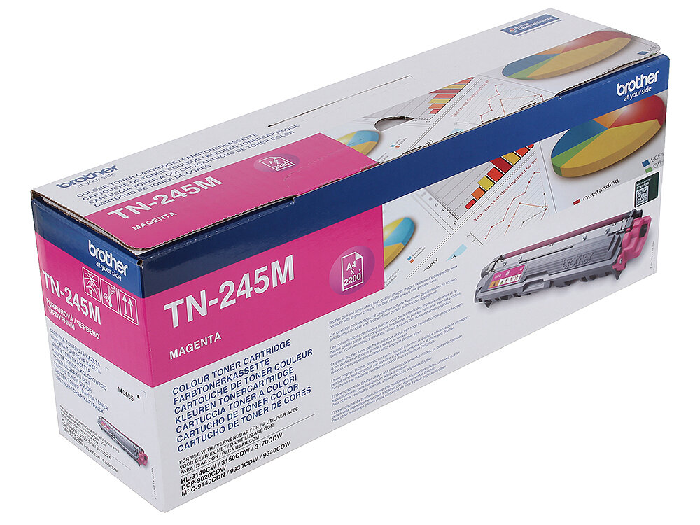 Картридж Brother TN-245M оригинальный красный для принтеров Brother HL-3140CW | Brother HL-3150CDW | Brother HL-3170CDW | Brother DCP-9020CDW | Brother MFC-4140CDW | Brother MFC-9330CDW | Brother MFC-9340CDW