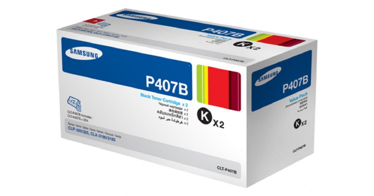 Картридж Samsung CLT-P407B оригинальный чёрный для принтеров Samsung CLP320 | Samsung 325 | Samsung CLX3180 | Samsung 3185