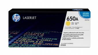 Картридж HP CE272A 650A оригинальный желтый для принтеров HP LaserJet Enterprise CP5525