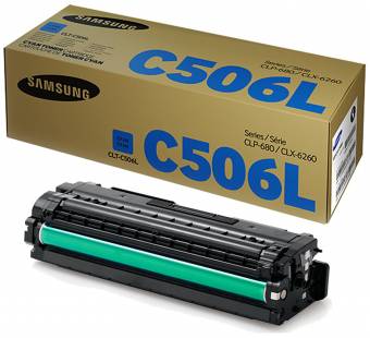 Картридж Samsung CLT-C506L оригинальный голубой для принтеров Samsung CLP-680