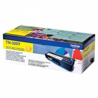 Картридж Brother TN-320Y оригинальный желтый для принтеров Brother HL-4140CN | Brother HL-4150CDN | Brother HL-4570CDW | Brother HL-4570CDWT | Brother DCP-9055CDN | Brother DCP-9270CDN | Brother MFC-9460CDN | Brother MFC-9465CDN | Brother MFC-9970CDW