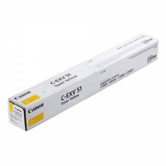 Картридж Canon 0484C002 C-EXV51Y оригинальный желтый для принтеров Canon imageRUNNER ADVANCE C5535 | Canon imageRUNNER ADVANCE C5535i | Canon imageRUNNER ADVANCE C5540i | Canon imageRUNNER ADVANCE C5550i | Canon imageRUNNER ADVANCE C5560i