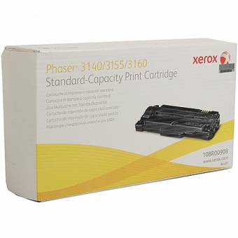 Картридж Xerox 108R00908 оригинальный чёрный для принтеров Xerox Phaser 3140 | Xerox Phaser 3155 | Xerox Phaser 3160